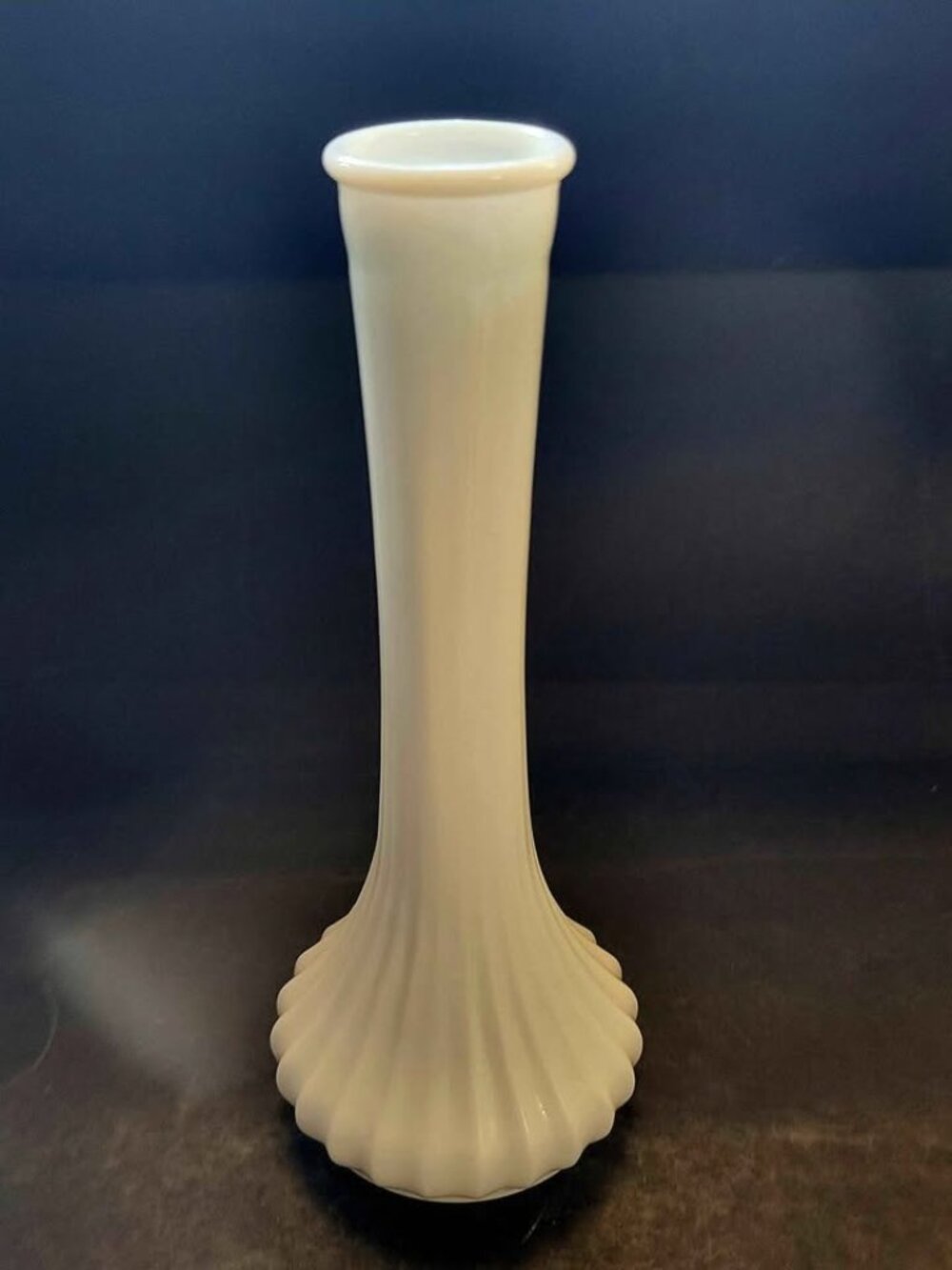 Vintage Hoosier Glass White Milk Glass Bud Vase #4096